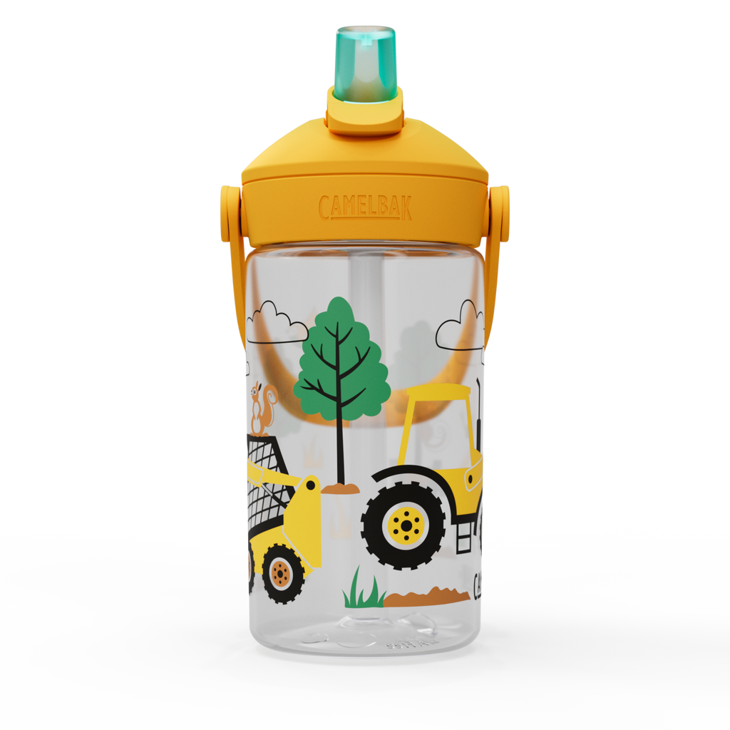 Thrive Flip Straw Kids 14oz, Tractors and Trees